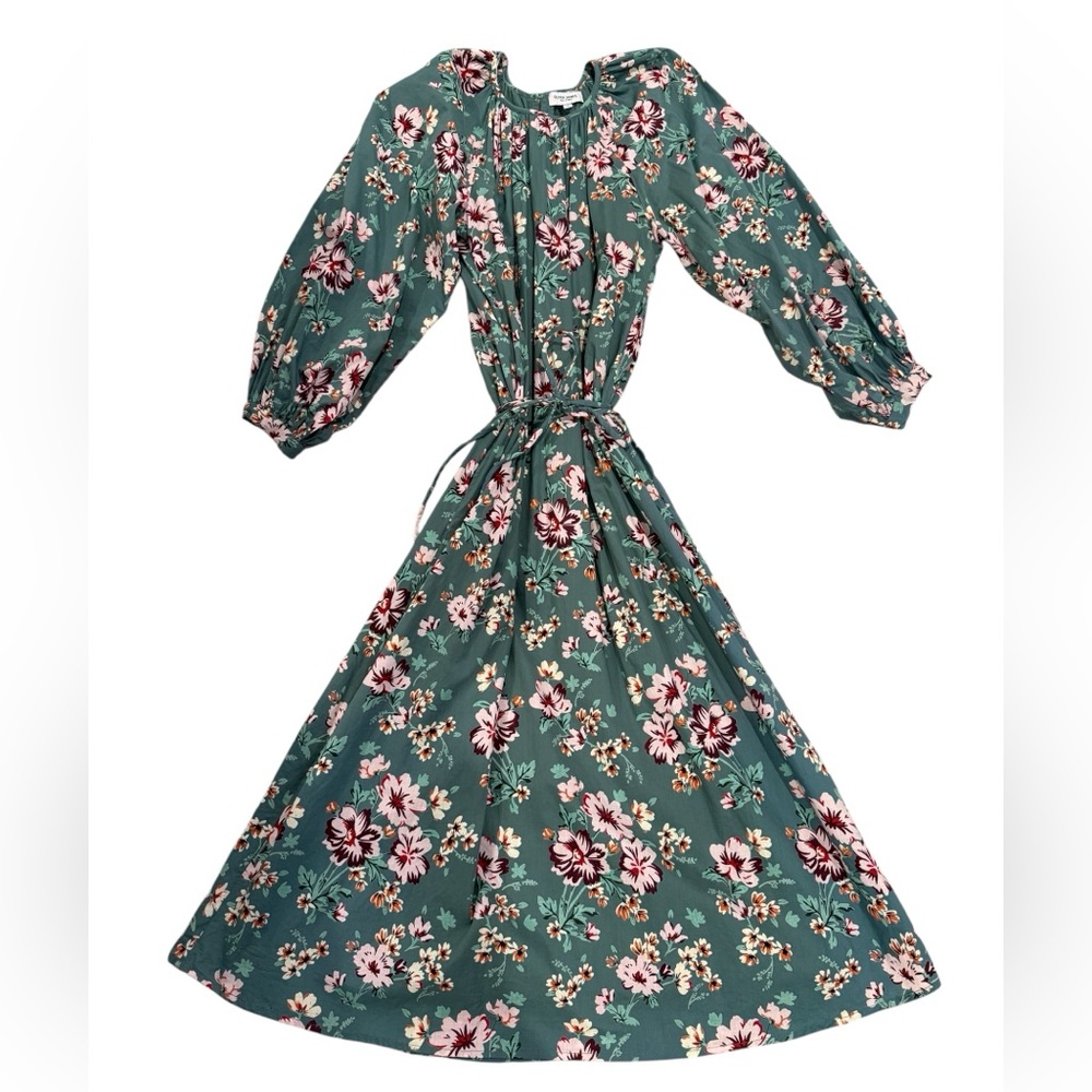 Olivia James The Label Sage Floral Long Sleeve Maxi Dress - Picture 2 of 11